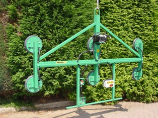 Horse6, vacuumlifter, vacuumheffer voor groot glas, vakuum hebe gerat, Vantouse 600 kg, glaszuiger om grote plateau's ter verplaatsen in het glas magazijn.