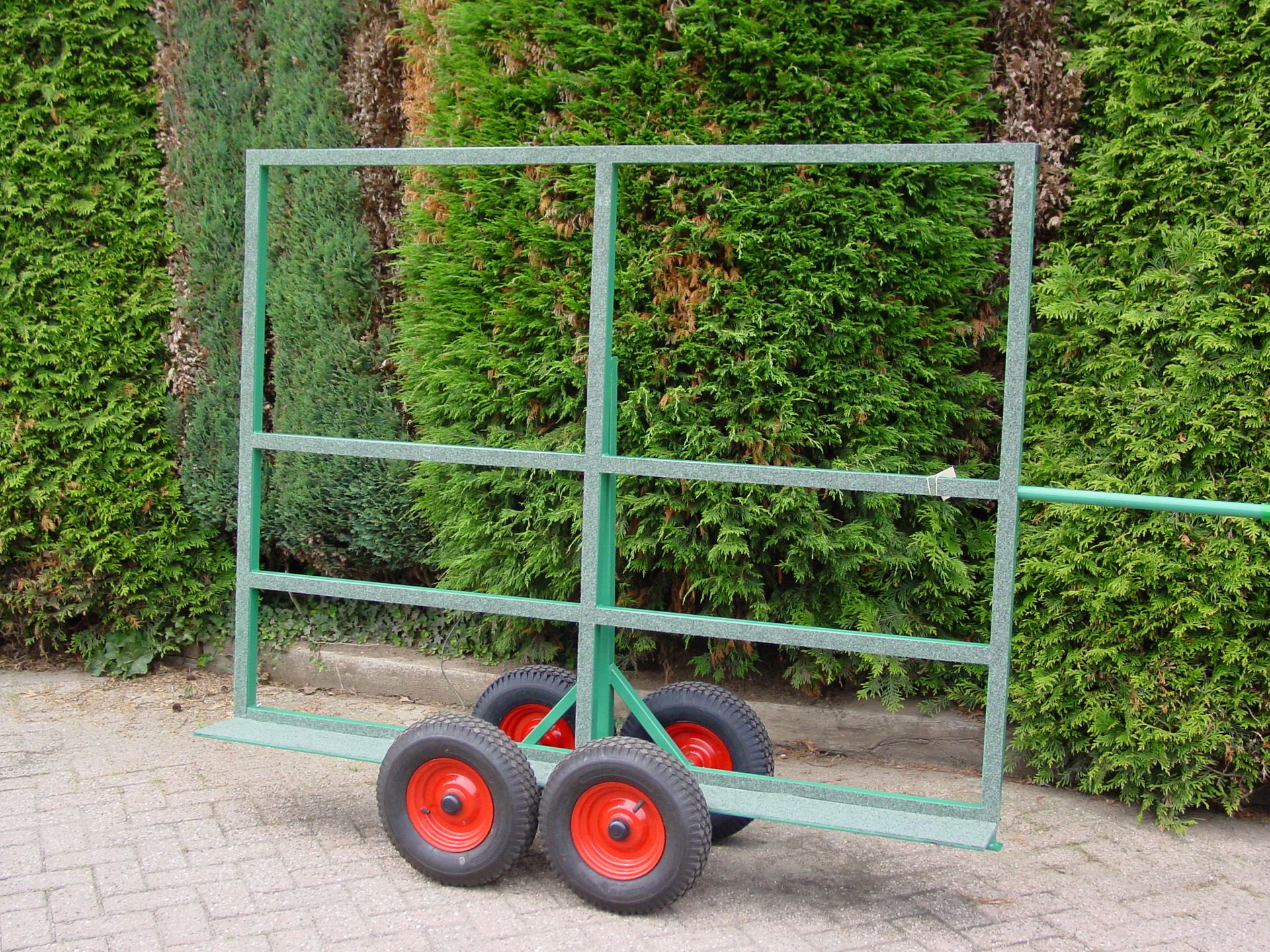 W103B eenmanswagen, stalen glaskar met dubbele wielen tot 500 kg