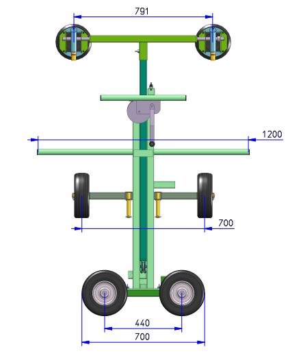 glaslift, glasslift of ruitensjouwer voor 150 kg