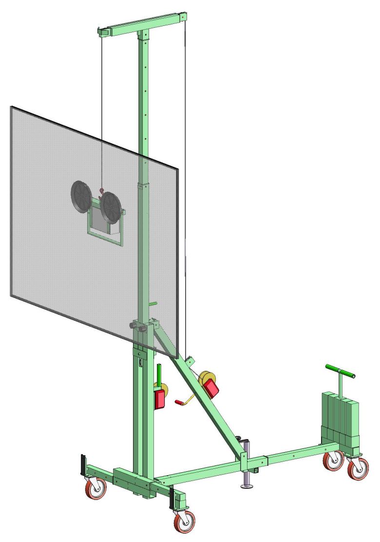HS200 Micoloto, glaslift tot 4.5 meter 250 kg.