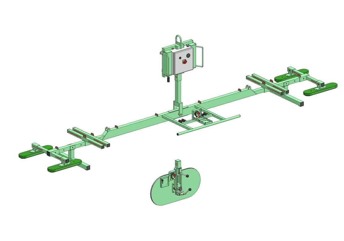 VA114L, sandwichpanelen zuiger voor platen tot 18 meter