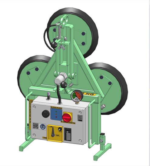 Va720 glaszuiger op accu 350 kg