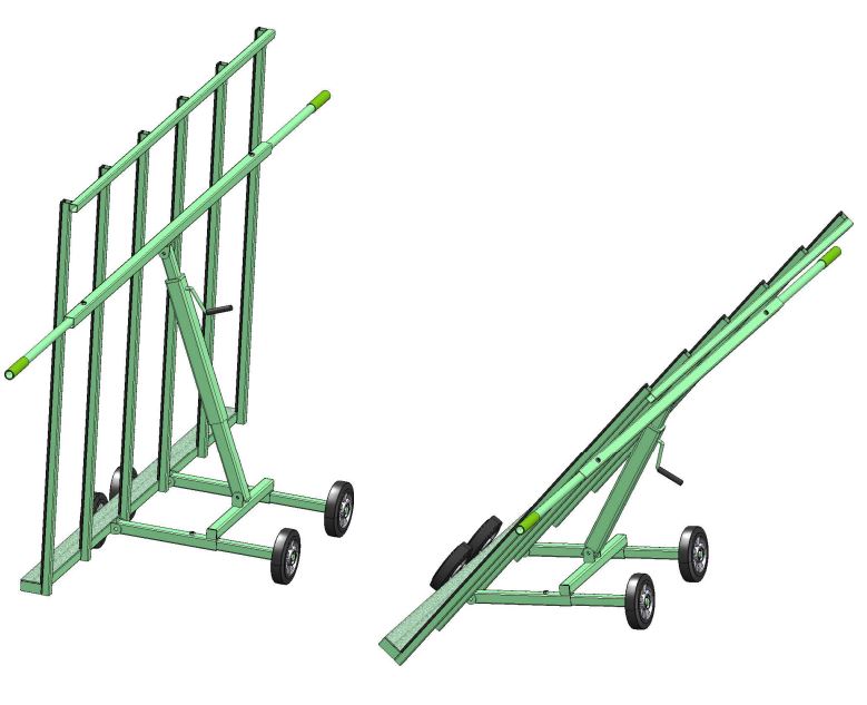 W875 wagen beweegbaar met slinger