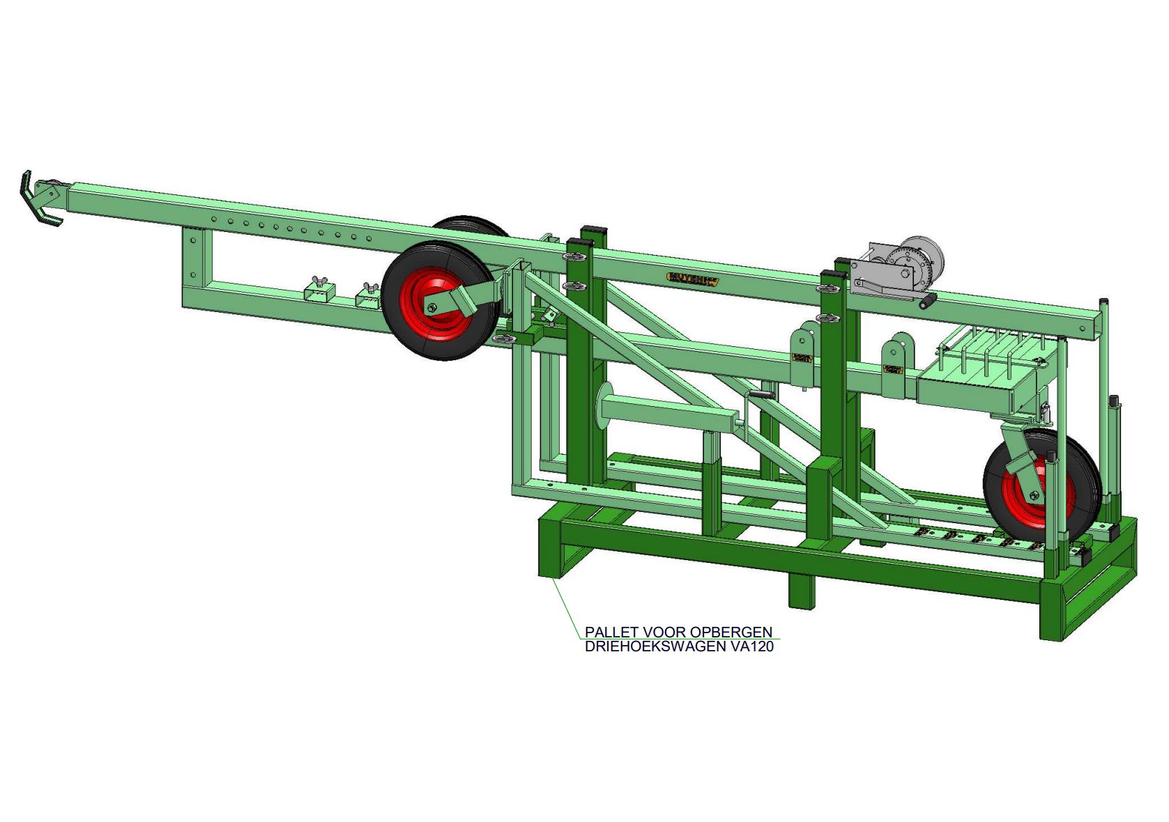 glaslift driehoekswagen VA120 400 kg.