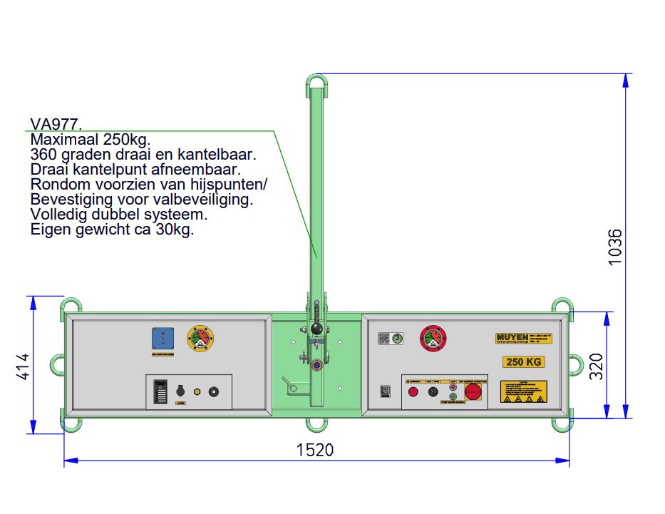 VA977 accuzuiger 250 kg