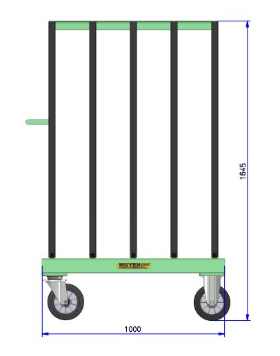 W860S kleine dubbelzijdige glaskar
