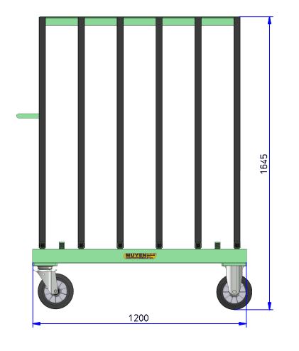 W860A Kleine dubbelzijdige glaskar